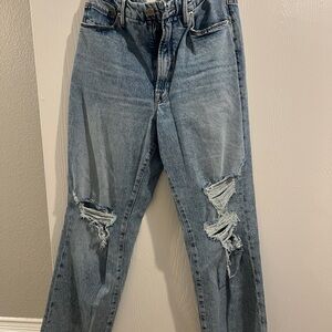 Classic Blue Distressed Women's Jeans